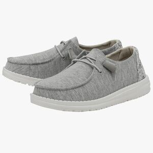 Hey Dude Wendy Stretch Fleece Glacier Gray Loafers